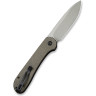 Складной нож CIVIVI ELEMENTUM Button Lock Stonewash, сталь 14C28N рукоять Dark Green Micarta C2103C