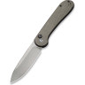 Складной нож CIVIVI ELEMENTUM Button Lock Stonewash, сталь 14C28N рукоять Dark Green Micarta C2103C
